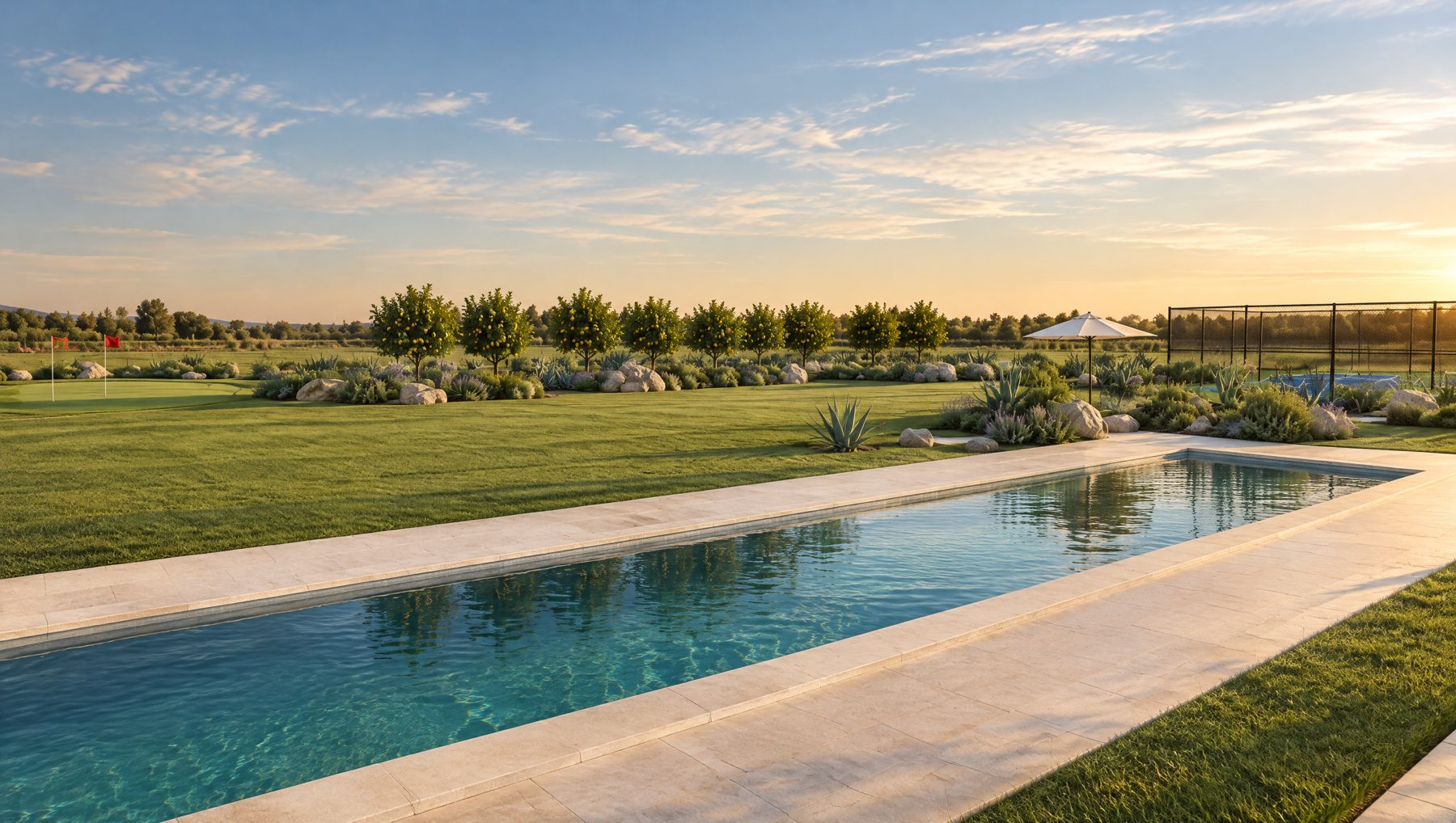 Backyard, photo-real concept image